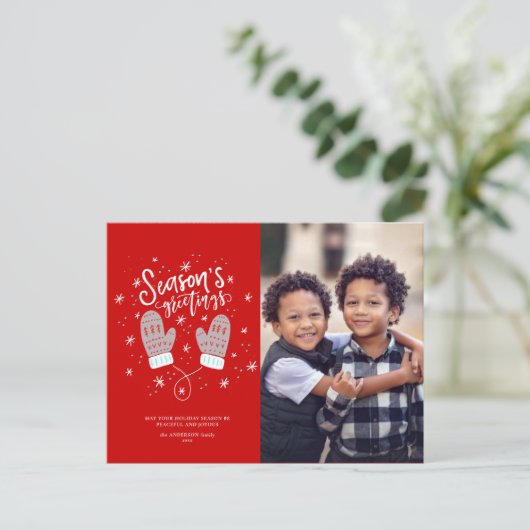 Hygge Mittens Briefkaart kerstfeestdag (Staand voorkant)