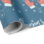 Hygge Mittens Kerstfeestdag Cadeaupapier (Rol Hoek)