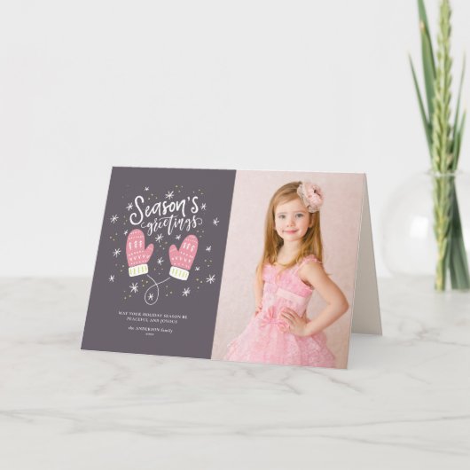 Hygge Mittens kerstfeestdag, gevouwen kaart (Voorkant)