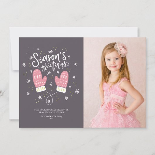 Hygge Mittens-kerstfeestkaartje Feestdagenkaart (Voorkant)