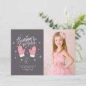 Hygge Mittens-kerstfeestkaartje Feestdagenkaart (Staand voorkant)