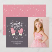 Hygge Mittens-kerstfeestkaartje Feestdagenkaart (Voorkant / Achterkant)