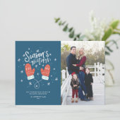 Hygge Mittens-kerstfeestkaartje Feestdagenkaart (Staand voorkant)