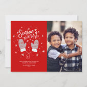 Hygge Mittens-kerstfeestkaartje Feestdagenkaart (Voorkant)