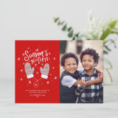 Hygge Mittens-kerstfeestkaartje Feestdagenkaart (Staand voorkant)