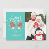 Hygge Mittens-kerstfeestkaartje Feestdagenkaart (Voorkant)