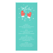 Hygge Mittens Kerstmenu Reclamekaart (Voorkant)