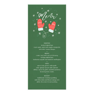 Hygge Mittens Kerstmenu Reclamekaart