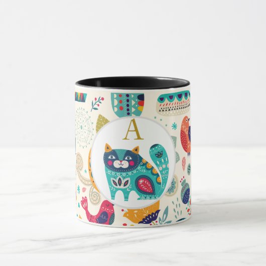 Hygge Mokkenschaal Knuffelkat Gepersonaliseerd Pre Mok (Midden)