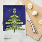 Hygge Paard Winter Scène Keuken Theedoek (Quarter Fold)