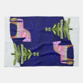 Hygge Paard Winter Scène Keuken Theedoek (Horizontaal)