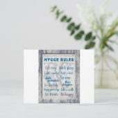 Hygge regels briefkaart (Staand voorkant)