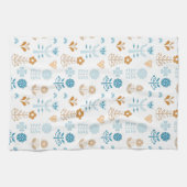 Hygge Scandinavian Nordic Folk art Cozy Kerstmis Theedoek (Horizontaal)