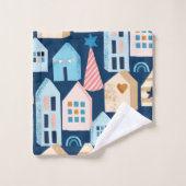 Hygge Scandinavian Nordic Houses Kerstmis Bad Handdoek (Wasdoekje)