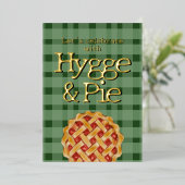 Hygge Scandinavian style plaid foil invitation Folie Feestdagenkaart (Staand Voorkant)