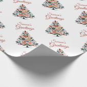 Hygge Scandinavische minimalistische kerst Cadeaupapier (Hoek)