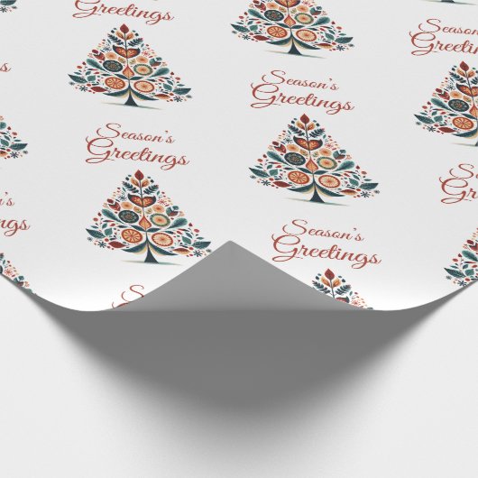 Hygge Scandinavische minimalistische kerst Cadeaupapier (Hoek)