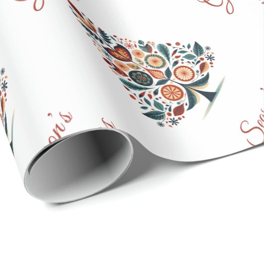 Hygge Scandinavische minimalistische kerst Cadeaupapier (Rol Hoek)