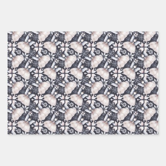 Hygge Sneeuwvlokken en feeën Kerstmis Inpakpapier Vel (Voorkant 3)