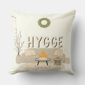 Hygge Throw Pillow | Cozy Scandinavian Home Decor Kussen