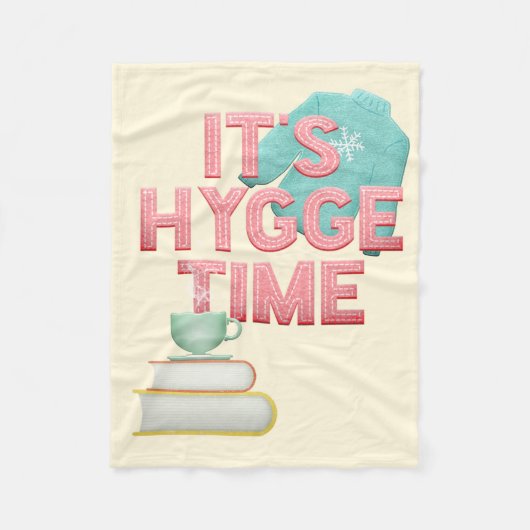 Hygge tijd fleece deken (Voorkant)
