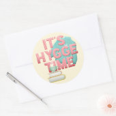 Hygge tijd ronde sticker (Envelop)