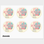 Hygge tijd ronde sticker (Vel)