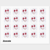 Hygge Time Nordic Red Mittens  Vierkante Sticker (Vel)