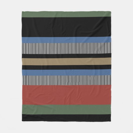 Hygge Veelkleurige strepen Scandinavisch geïnspire Fleece Deken (Voorkant)