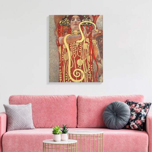 Hygieia door Gustav Klimt Canvas Afdruk (Insitu (Woonkamer))