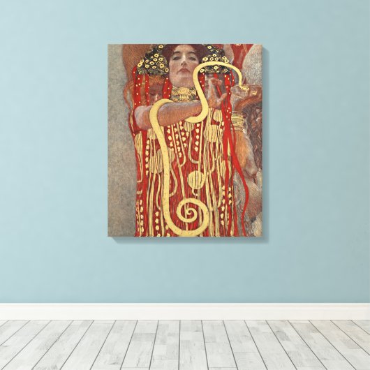 Hygieia door Gustav Klimt Canvas Afdruk (Insitu (Houten vloer))