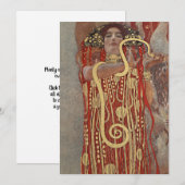 Hygiëne door Gustav Klimt,  Art Nouveau Kaart (Voorkant / Achterkant)