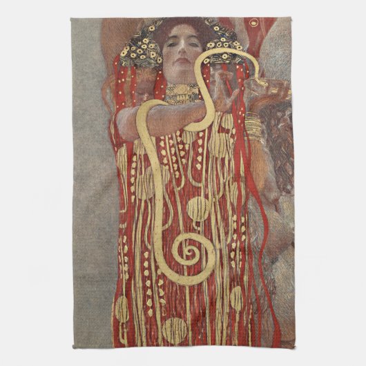Hygiëne door Gustav Klimt, Art Nouveau Theedoek (Verticaal)
