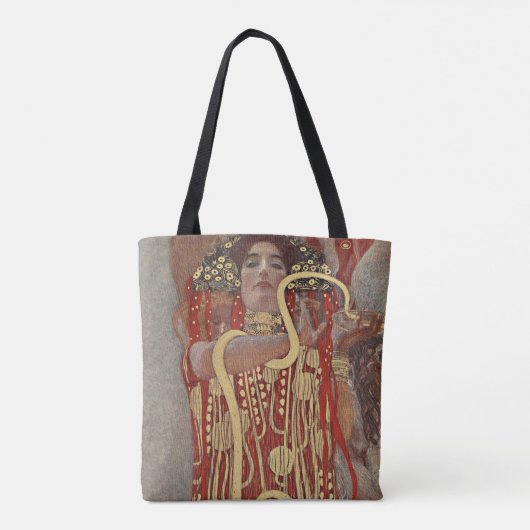 Hygiëne door Gustav Klimt, Art Nouveau Tote Bag (Achterkant)