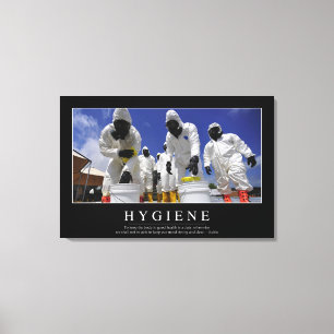 Hygiëne: Inspirerend prijsopgave Canvas Afdruk