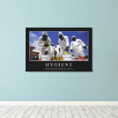 Hygiëne: Inspirerend prijsopgave Canvas Afdruk (Insitu (Houten vloer))