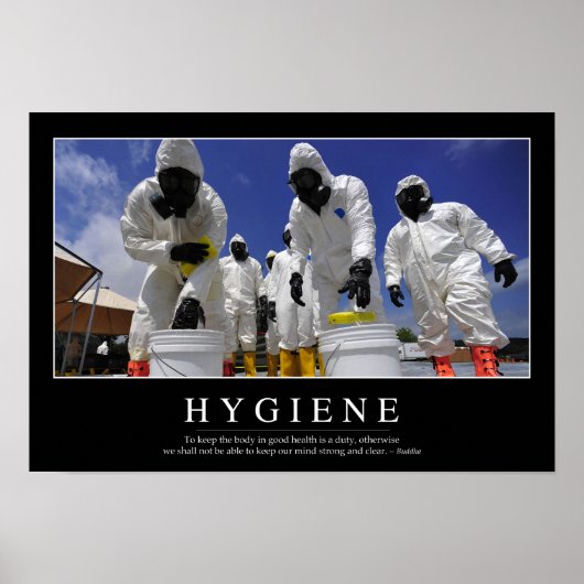 Hygiëne: Inspirerend prijsopgave Poster (Voorkant)