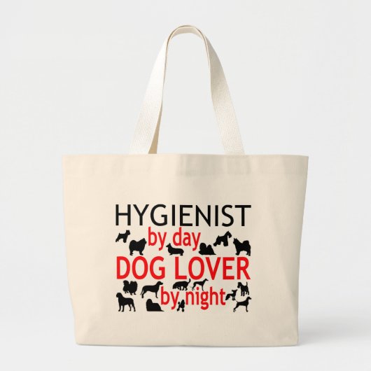 hygiënisch Hondenliefhebber Grote Tote Bag (Voorkant)