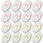 Hygiënische maandverband cyclus tracker planner  sticker (Voorkant)