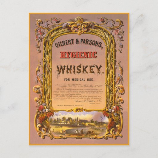 Hygiënische whisky: 1860 - Briefkaart (Voorkant)
