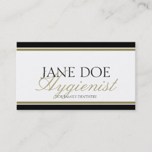 Hygienist Gold Script Visitekaartje