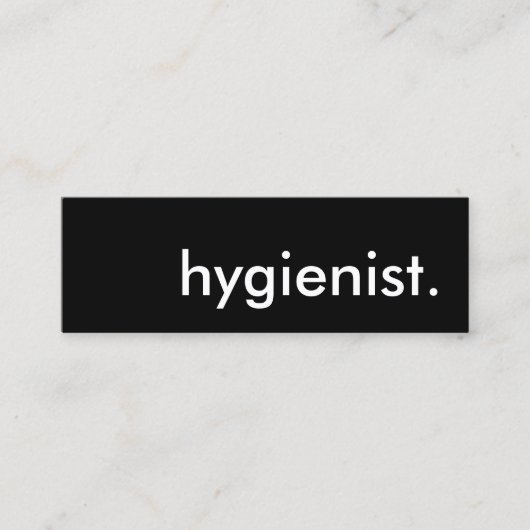hygiënist. mini visitekaartje (Voorkant)