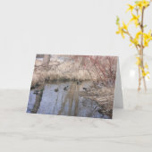 "Hyland Lake Ducks #3" Hartelijk dank Kaart (Gele Bloem)