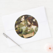 "Hylas and the Nymphs" Pre-Raphaelite Bookplate Ronde Sticker (Envelop)