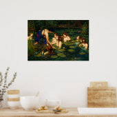 Hylas en de nimfen van John William Waterhouse Poster (Keuken)
