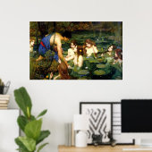 Hylas en de Nymphs (1896) ~ Fine Art Canvas Poster (Thuiskantoor)