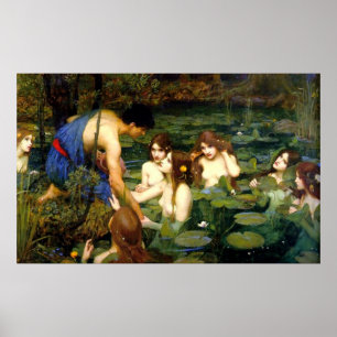 Hylas en de Nymphs (1896) ~ Fine Art Canvas Poster
