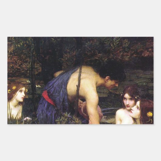 Hylas en de Nymphs Waterhouse Sticker (Voorkant)