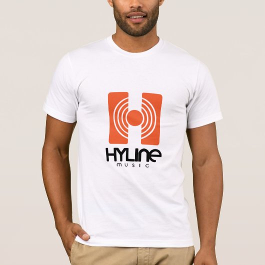 Hyline Music T-Shirt White Fitted (Voorkant)