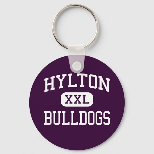 Hylton - Bulldogs - High - Woodbridge Virginia Sleutelhanger (Voorkant)
